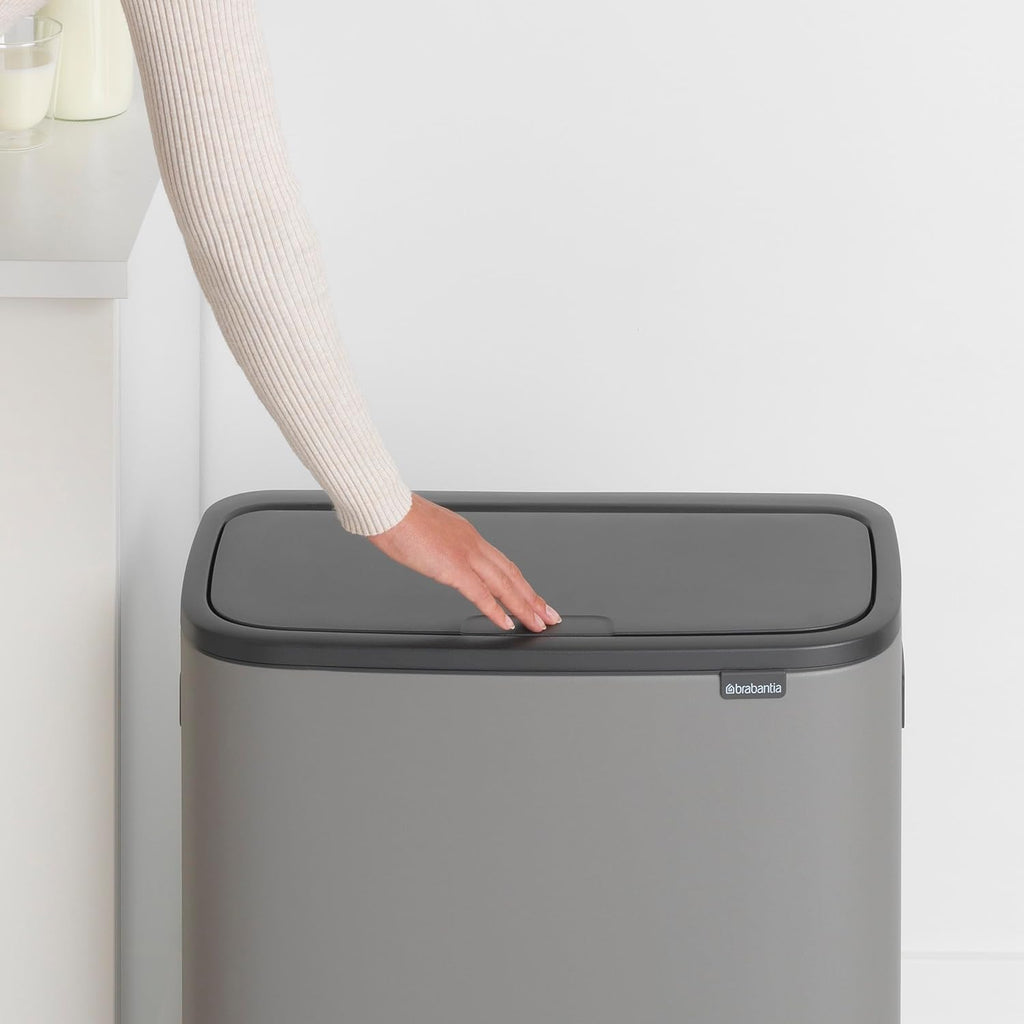 2026 Poubelle Brabantia, acier mat, anti-traces de doigts, 2 x 30 L