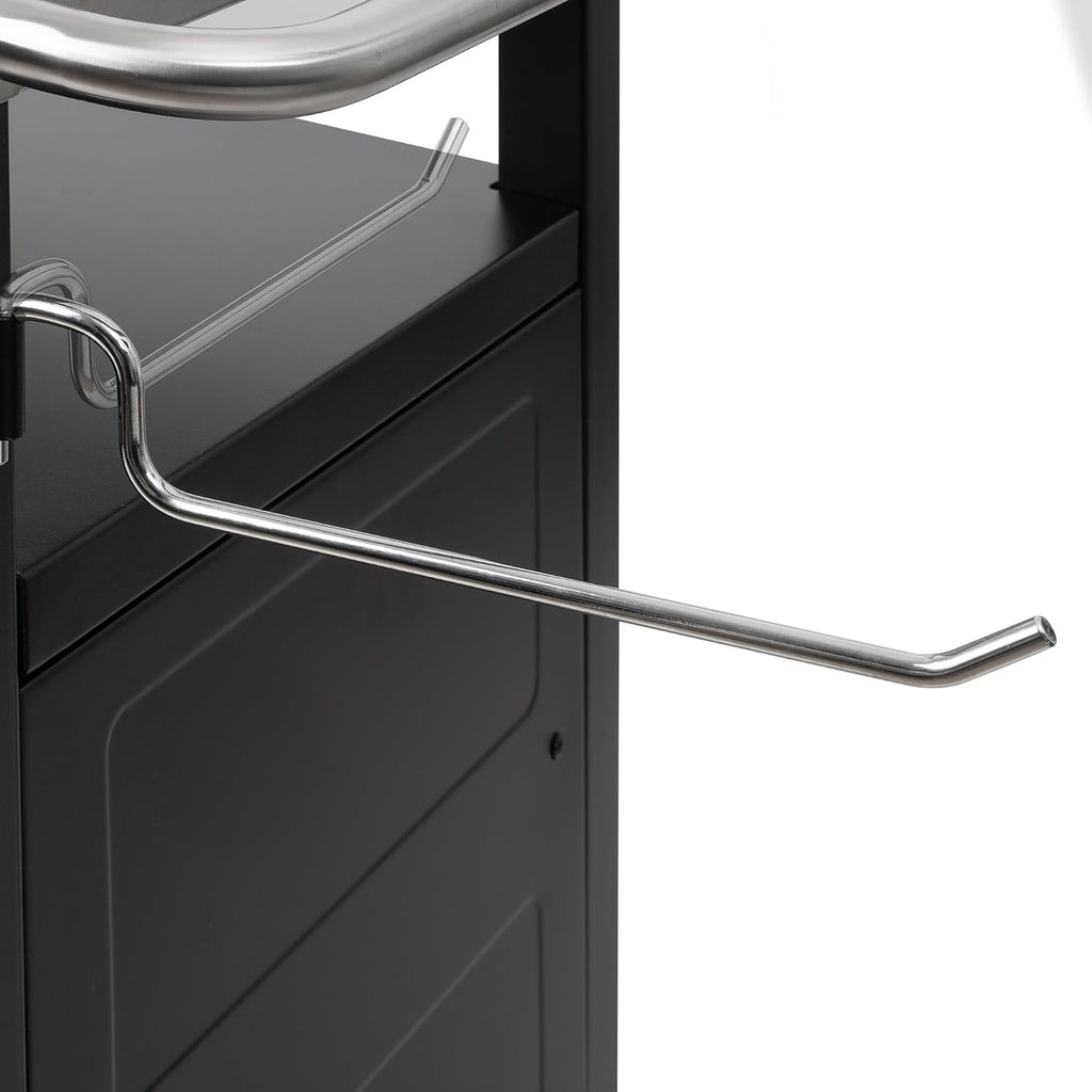 2026 Carrello per barbecue BBQ-Toro 103,5 x 59 x 81 cm | argento/nero | Tavolo per barbecue con ampio piano di lavoro | Tavolo per barbecue outdoor, carrello per servire, carrello da giardino all'aperto