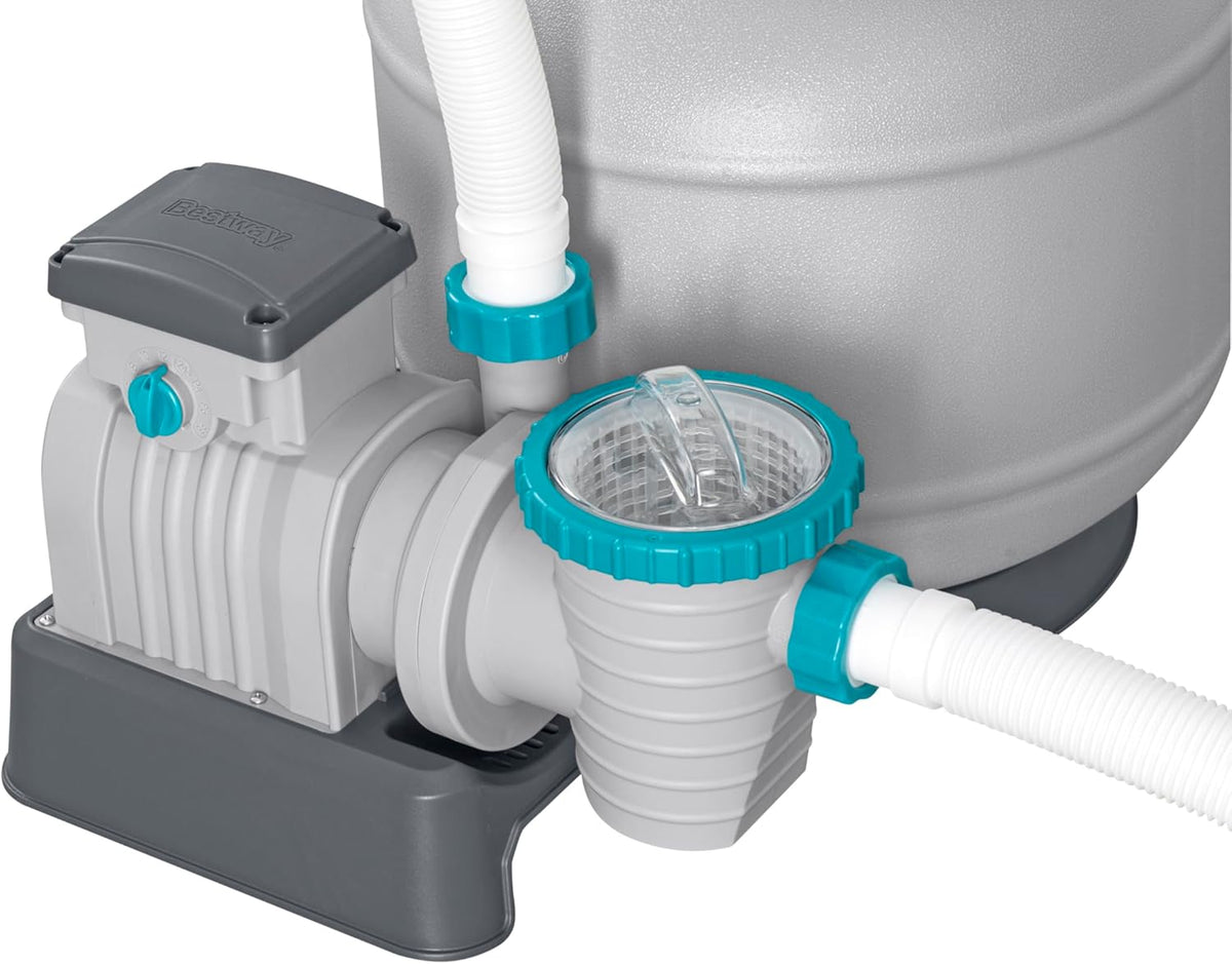 2026 Bestway Pompe de Filtration à Sable pour Piscine Hors Sol 8 327 L - 55,5 cm x 44 cm x 60 cm - Gris/Vert