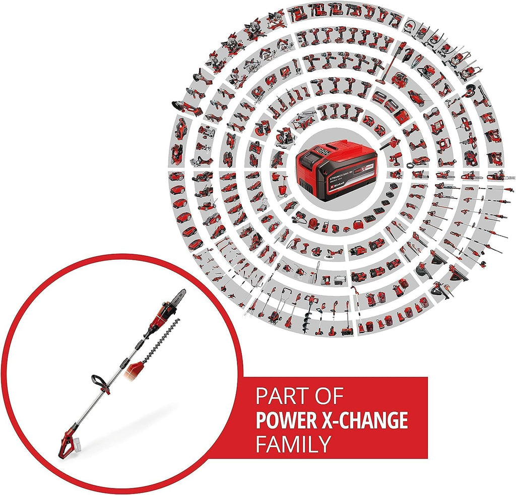 2026 Outil multifonction sans fil Einhell Power X Change GE-HC 18 Li T Solo - 200 W, 18 V, taille-haie et scie électrique 2 en 1, lame Oregon, chargeur et batterie non inclus