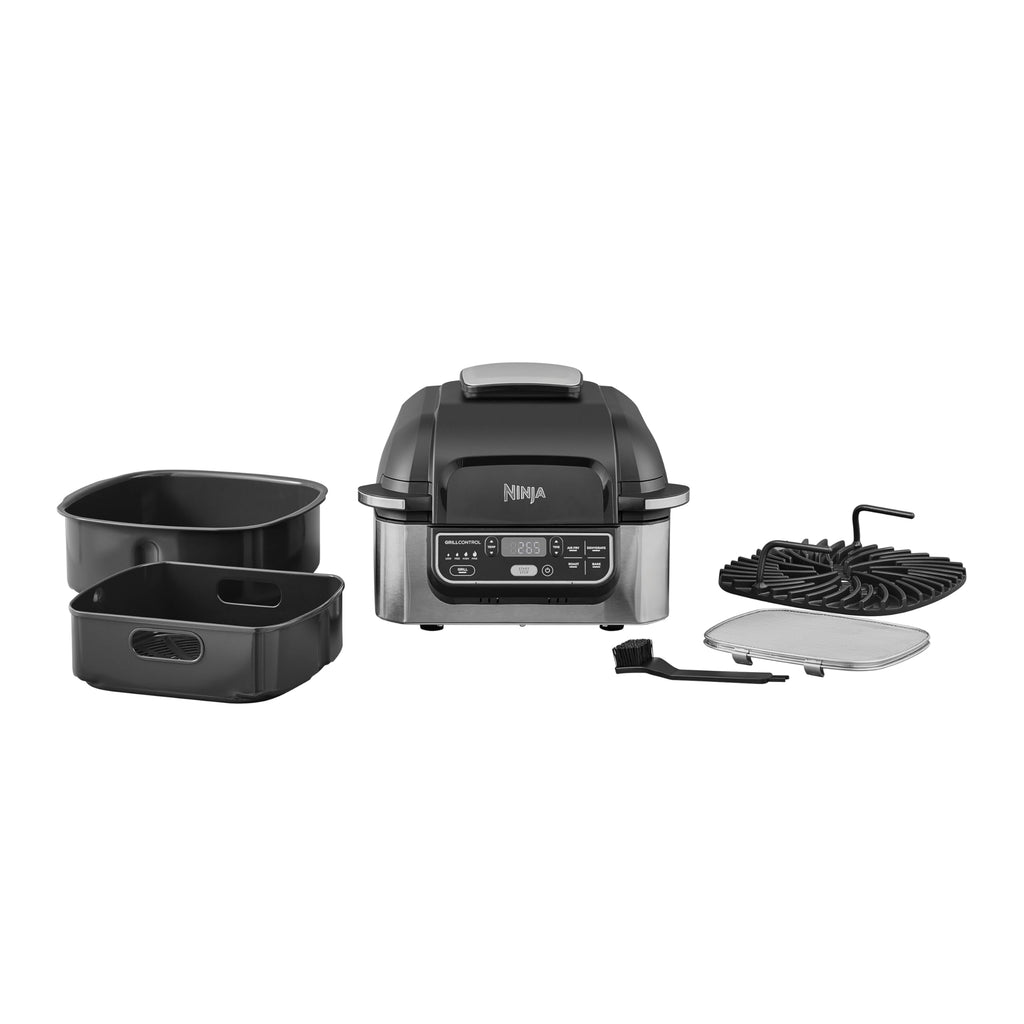 2026 Ninja Foodi Grill & Air Fryer, 5,7L, 5 Fonctions de Cuisson Air Fry, Grille, Cuit, Rotis et bien plus, Pièces Lavables au Lave-vaisselle, Noir/Argent