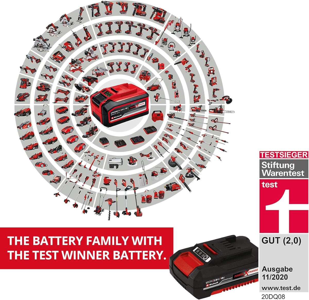 2026 Outil multifonction sans fil Einhell Power X Change GE-HC 18 Li T Solo - 200 W, 18 V, taille-haie et scie électrique 2 en 1, lame Oregon, chargeur et batterie non inclus