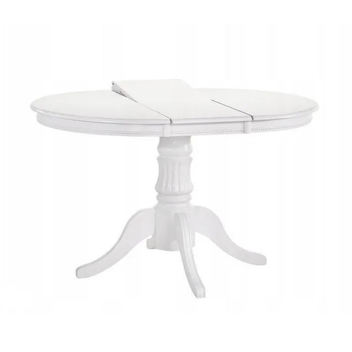 2026 Table Blanche Ronde Extensible Avec Pied Central Windsor Table