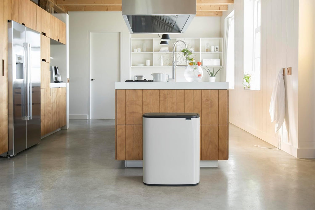 2026 Poubelle Brabantia, acier mat, anti-traces de doigts, 2 x 30 L
