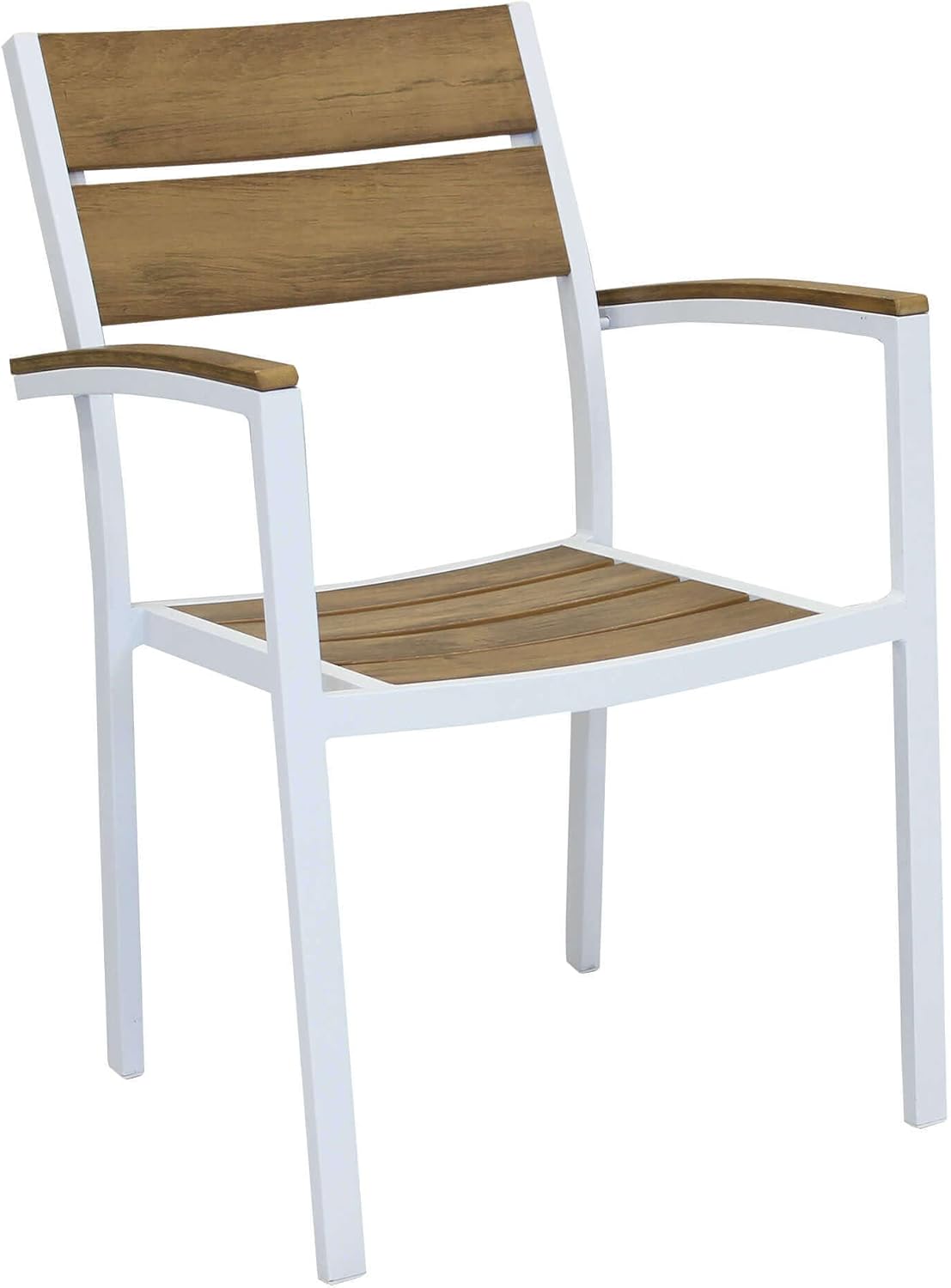 2026 MilaniHome.it - Table Set 200/300 x 100 cm, Aluminium Frame Including 10 Seats, White, Brown