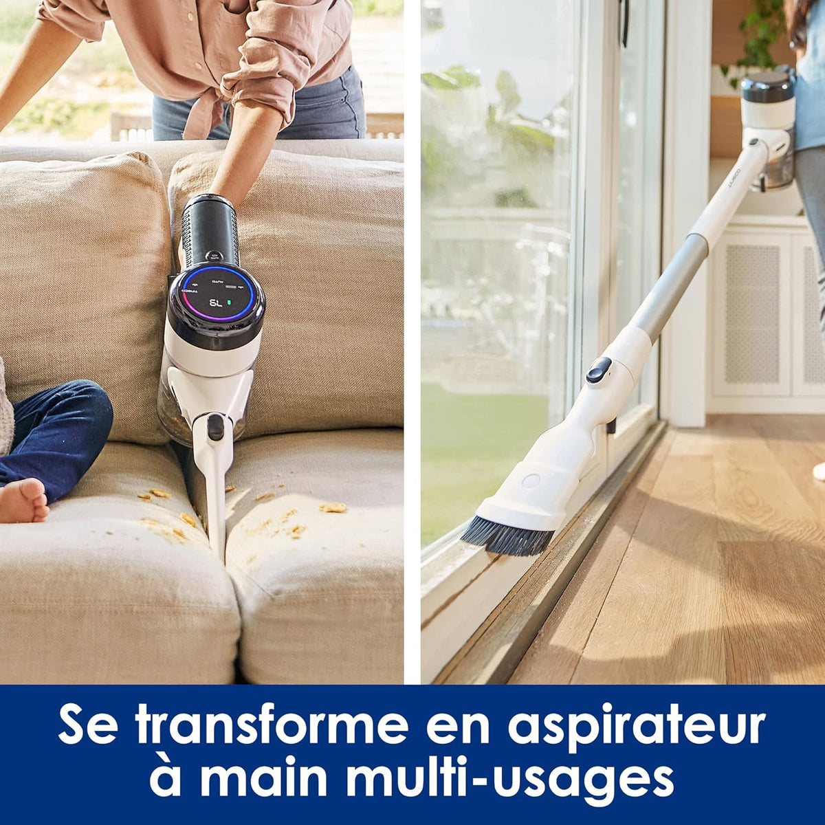 2026 Tineco Pure One S15 Essentials Aspirateur Balai sans Fil Intelligent, Brosse Anti-nœuds, Puissant, Longue Autonomie, Excellent pour Multi-Surface, Le Nettoyage des Poils d’Animaux avec éclairage LED