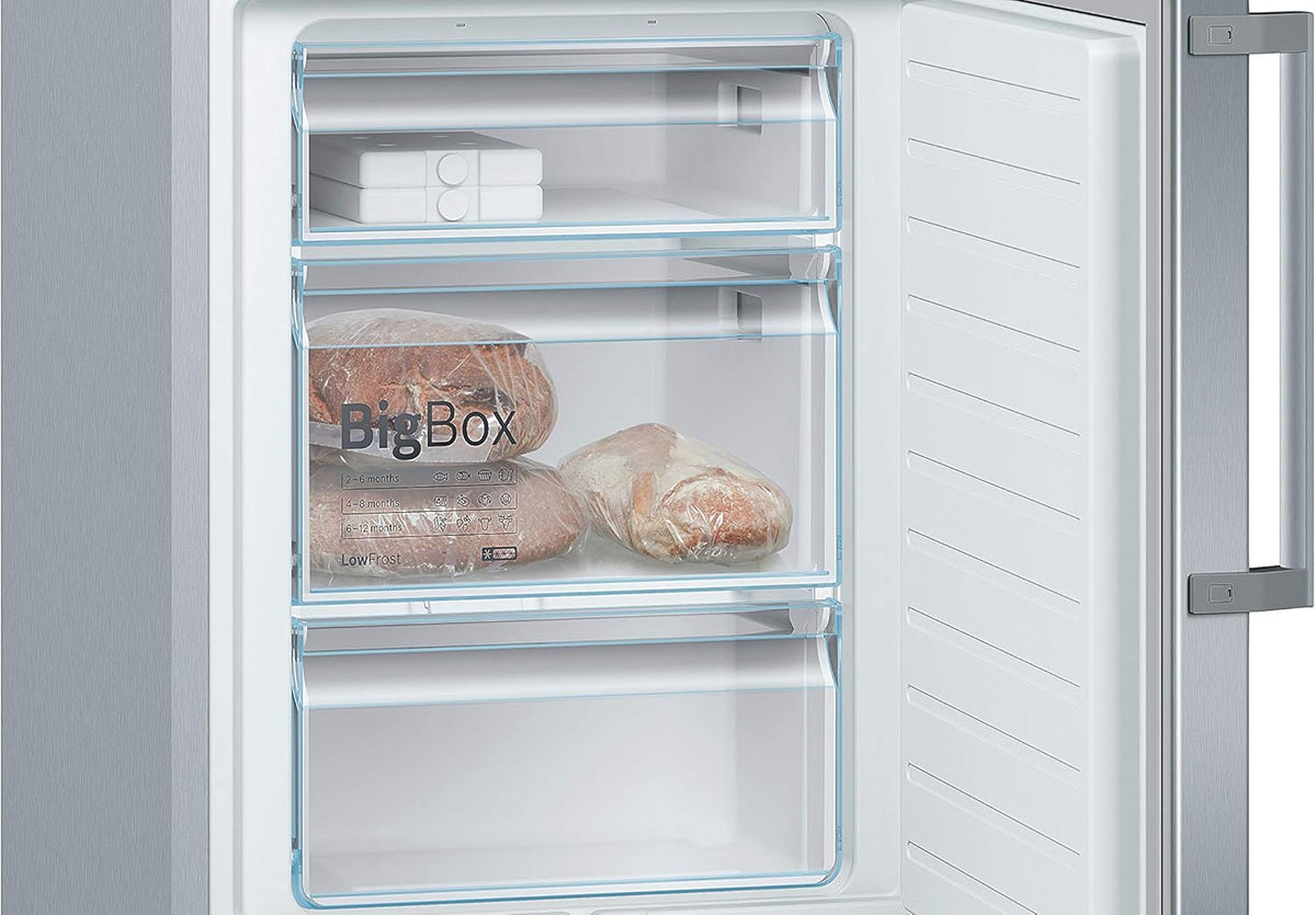 2026 Bosch KGE398IBP - Série 6, Réfrigérateur combiné pose-libre, 201 x 60 cm, Inox anti trace de doigts
