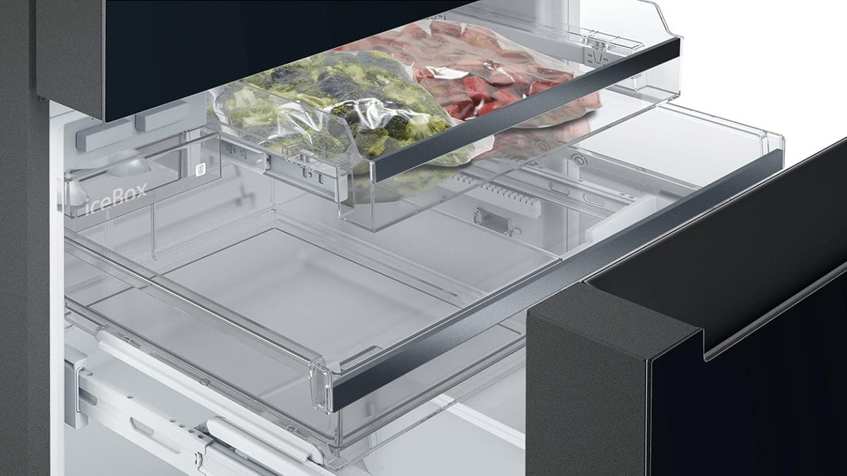 2026 SIEMENS KF96NVPEA iQ300 Multi-Door-Kühlschrank, 183 x 91 cm, 405 L Kühlen & 200 L Gefrieren, hyperFresh längere Frische, noFrost nie wieder abtauen, superCooling schnellere Kühlung