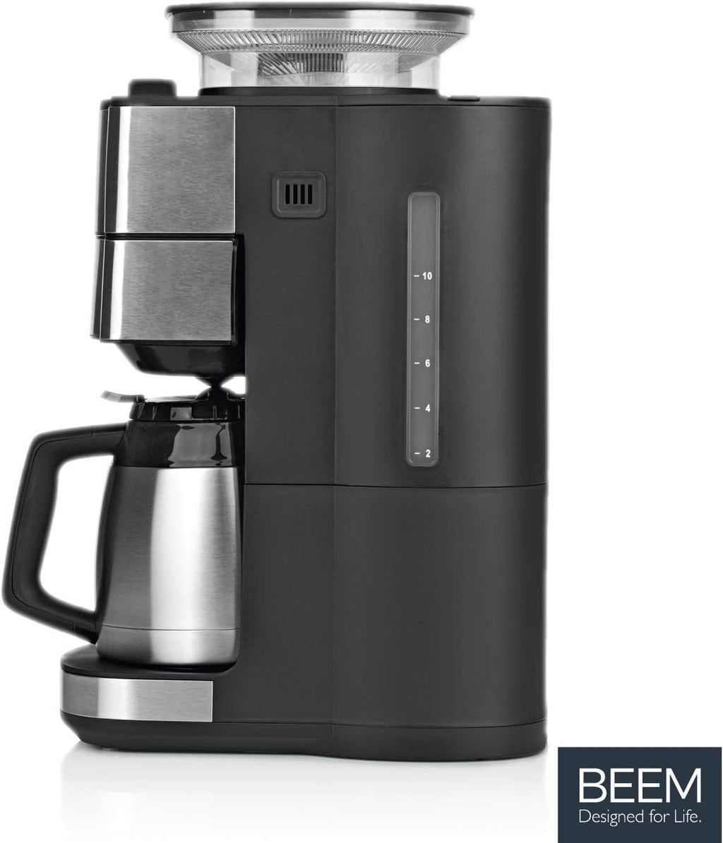 2026 BEEM FRESH-AROMA-PERFECT II Filterkaffeemaschine mit Mahlwerk - Thermo | Edelstahl | Thermokanne | 24h-Timer | 1000 W | 180 g Bohnenbehälter