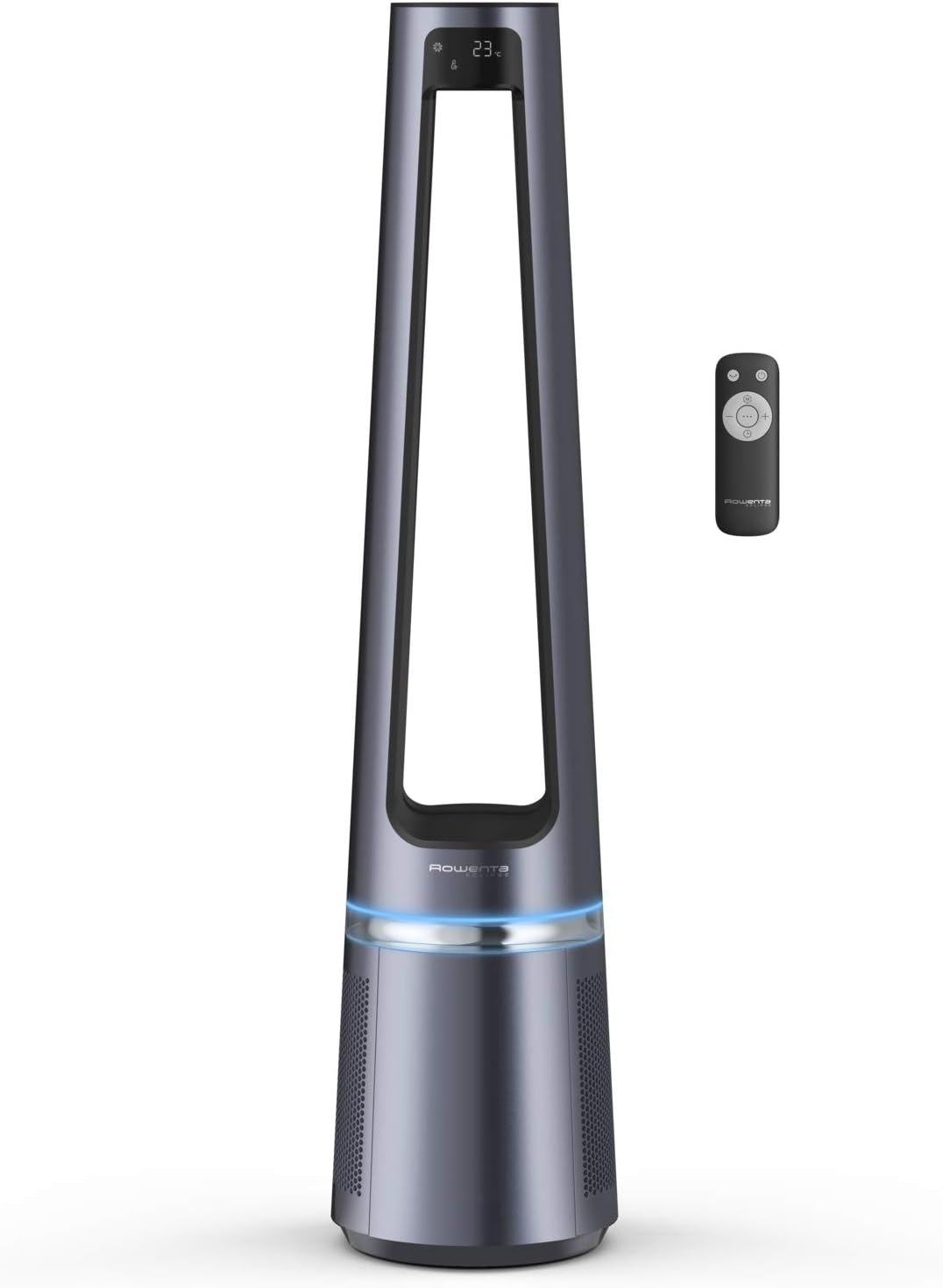 2026 Rowenta Eclipse 2-en-1 Ventilateur purificateur, Ventile et filtre l'air, Particules fines, 32 dB (A), Puissant, Oscillation, 12 vitesses, Minuteur, Départ différé QU5030F0
