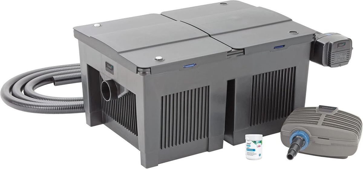 2026 OASE 56789 Durchlauffilter BioSmart Set 36000 geeignet für Teiche bis 36 m³, Filtersystem, Filterkomplettset inkl Filtermaterial, Teichpumpe und UVC Klärer