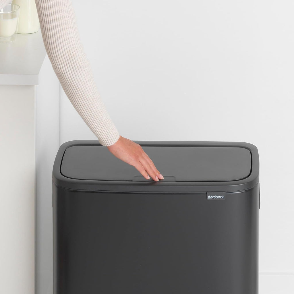 2026 Poubelle Brabantia, acier mat, anti-traces de doigts, 2 x 30 L