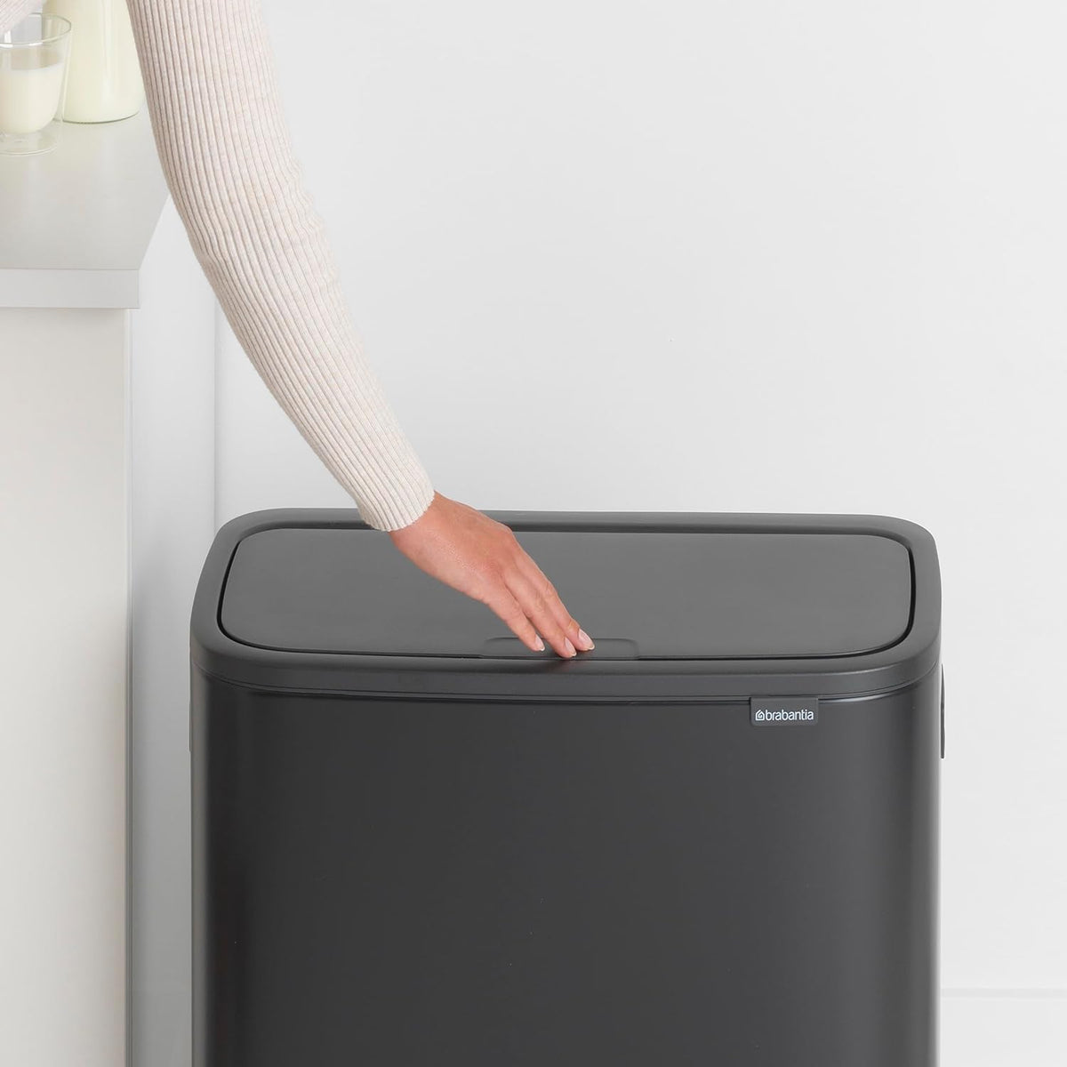 2026 Poubelle Brabantia, acier mat, anti-traces de doigts, 2 x 30 L