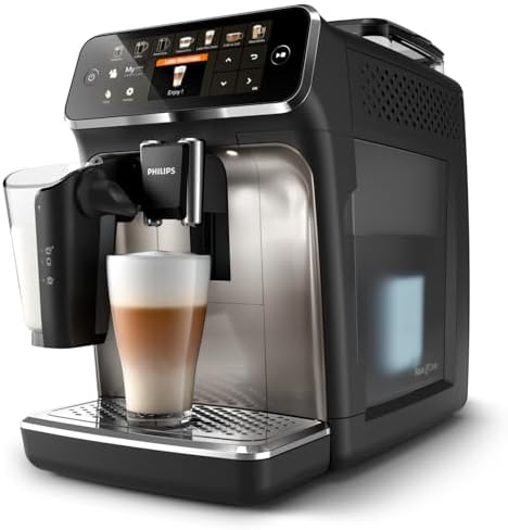 2026 Philips Machine à Expresso Entièrement Automatique 5500 Series–20 Boissons Chaudes et Glacées, Carafe LatteGo Facile à Nettoyer, SilentBrew 40% Plus Silencieuse, QuickStart, Noir et Argent (EP5546/70) : Cuisine et Maison