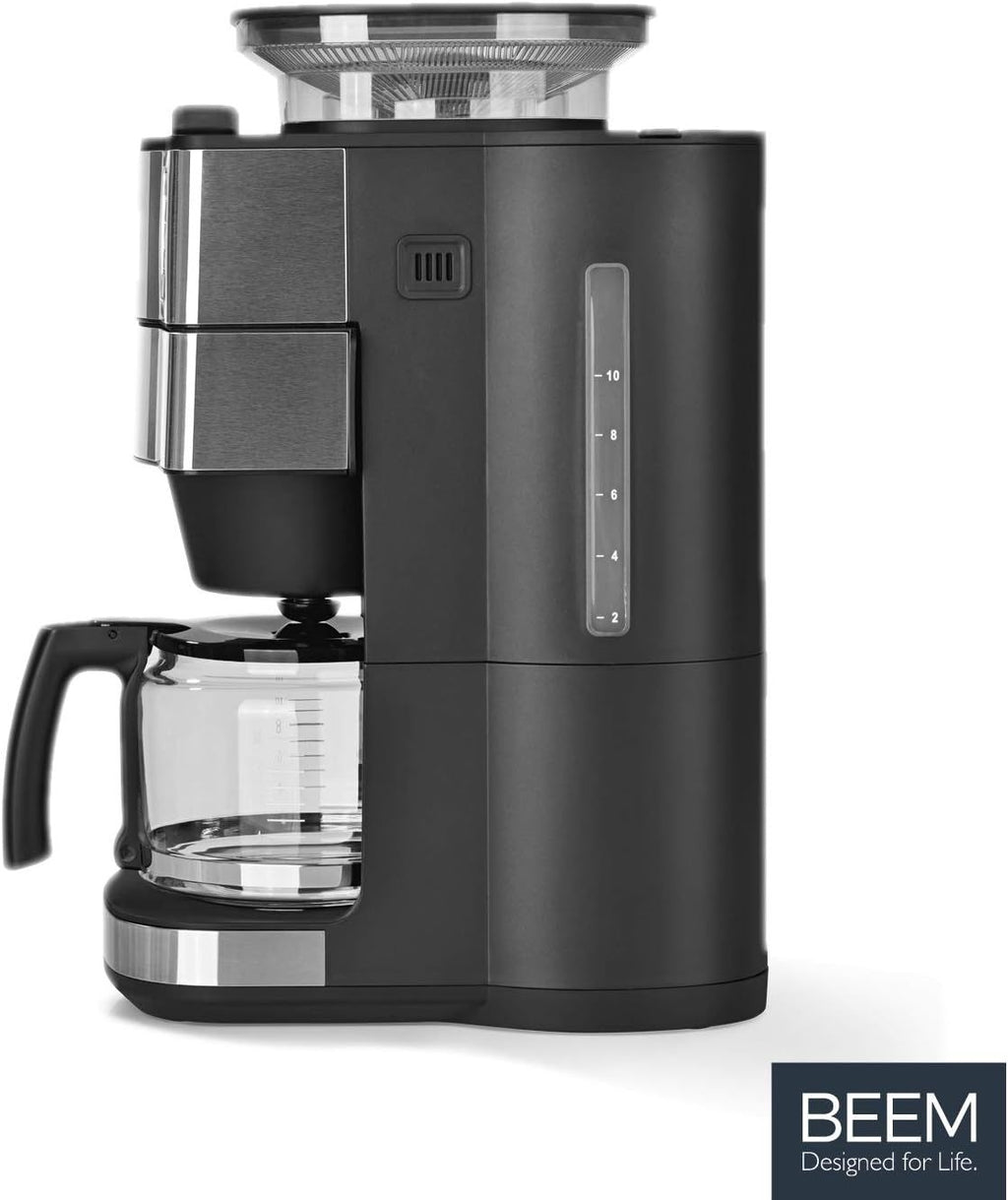 2026 BEEM FRESH-AROMA-PERFECT II Filterkaffeemaschine mit Mahlwerk - Thermo | Edelstahl | Thermokanne | 24h-Timer | 1000 W | 180 g Bohnenbehälter