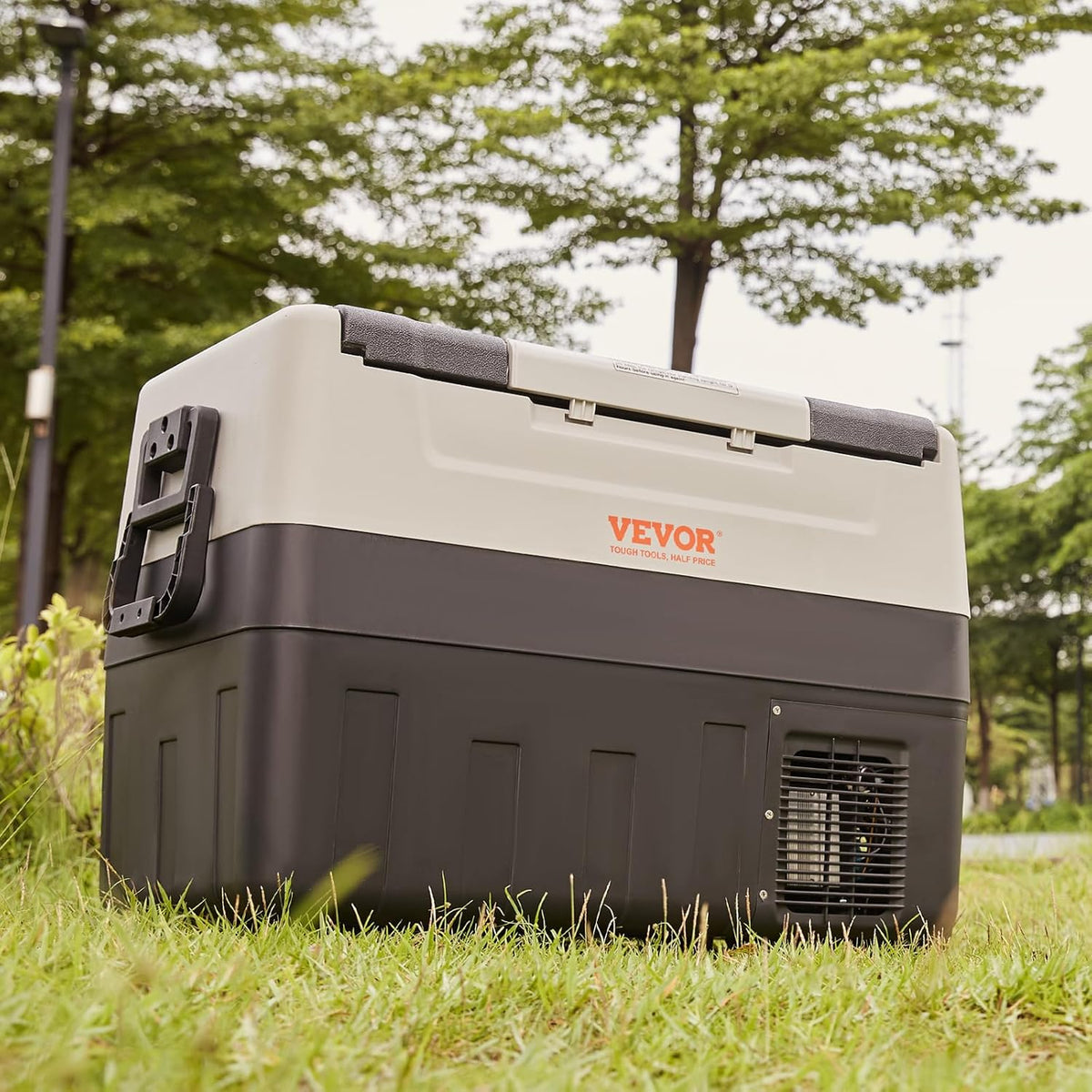 2026 VEVOR Glacière Électrique Portable de 55 L Réfrigérateur de Voiture Portable 12/24 V CC 100-240 V CA Frigo Voiture Double Zone 0,6 kW.h -20 °C à 10 °C Réglable Congélateur pour Camion Bateau Camping