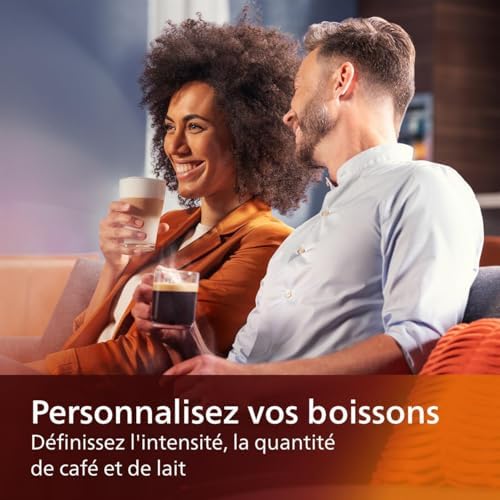 2026 Philips Machine à Expresso Entièrement Automatique 5500 Series–20 Boissons Chaudes et Glacées, Carafe LatteGo Facile à Nettoyer, SilentBrew 40% Plus Silencieuse, QuickStart, Noir et Argent (EP5546/70) : Cuisine et Maison