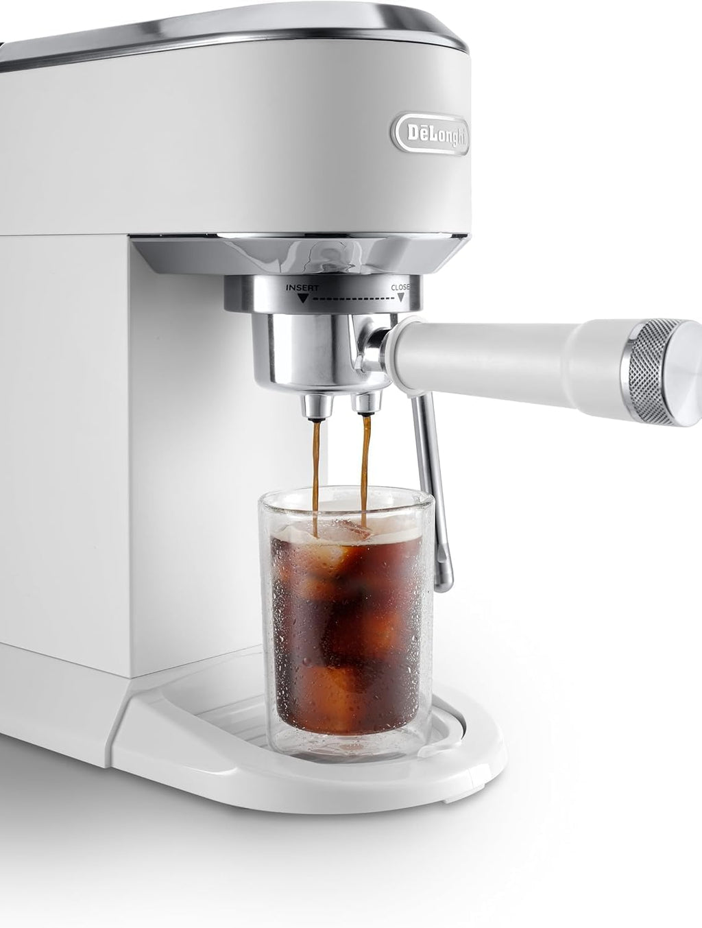 2026 De'Longhi Dedica – Cafetière à pompe en acier inoxydable pour café moulu ou individuel, expresso et cappuccino, réservoir de 1,3 litre, système anti-goutte, modèle EC685.M, couleur métal