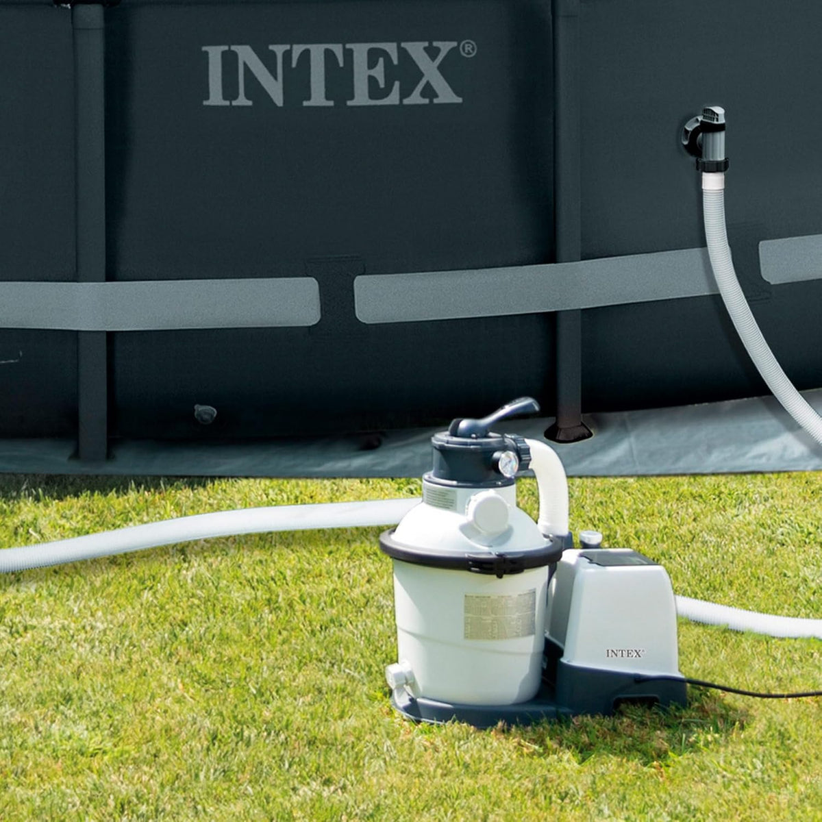 2026 Intex Krystal Clear 26642 SX925 Filtre à sable Blanc Débit 2000 l/h