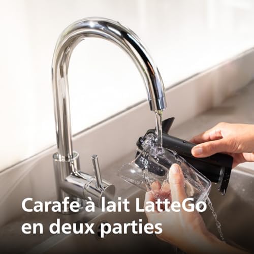 2026 Philips Machine à Expresso Entièrement Automatique 5500 Series–20 Boissons Chaudes et Glacées, Carafe LatteGo Facile à Nettoyer, SilentBrew 40% Plus Silencieuse, QuickStart, Noir et Argent (EP5546/70) : Cuisine et Maison