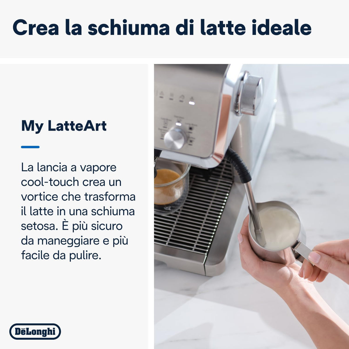 2026 La Specialista Opera EC9555.M, Macchina Caffè Espresso con Macinacaffè Integrato, Funzione Cold Brew, Inclusa Lancia per Schiumatura del Latte, Include Accessori Welcome Set, 1550W, Metallo