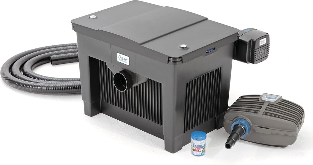 2026 OASE 56789 Durchlauffilter BioSmart Set 36000 geeignet für Teiche bis 36 m³, Filtersystem, Filterkomplettset inkl Filtermaterial, Teichpumpe und UVC Klärer