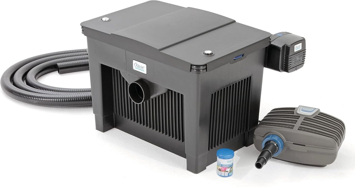 2026 OASE 56789 Durchlauffilter BioSmart Set 36000 geeignet für Teiche bis 36 m³, Filtersystem, Filterkomplettset inkl Filtermaterial, Teichpumpe und UVC Klärer