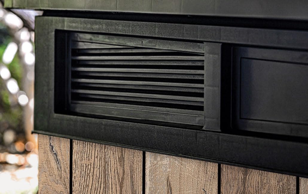 2026 Keter Coffre de rangement pour jardin Signature 2020L - Aspect bois