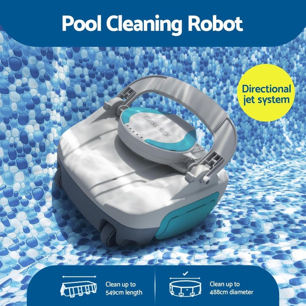 2026 Bestway Robot aspirateur de Piscine Automatique AquaTronix G100-27 cm x 24,4 cm x 15,5 cm - Gris/Vert
