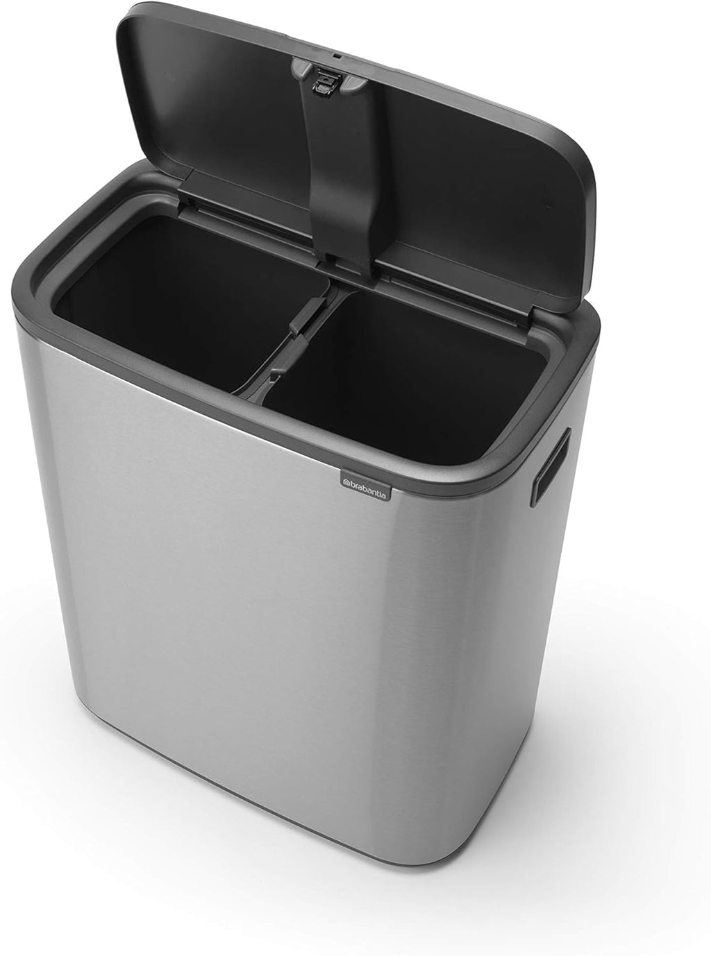 2026 Poubelle Brabantia, acier mat, anti-traces de doigts, 2 x 30 L
