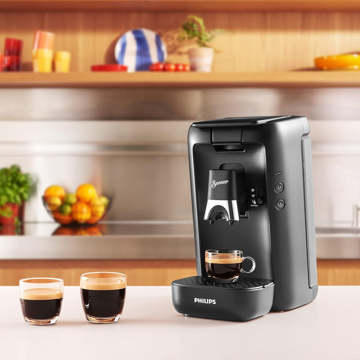 2026 Senseo Maestro Machine à Café Dosettes avec Réservoir d'Eau de 1,2 Litre, Sélection l'Intensité du et Fonction Mémo, Produit Vert, Couleur: Noir, (CSA260/61)