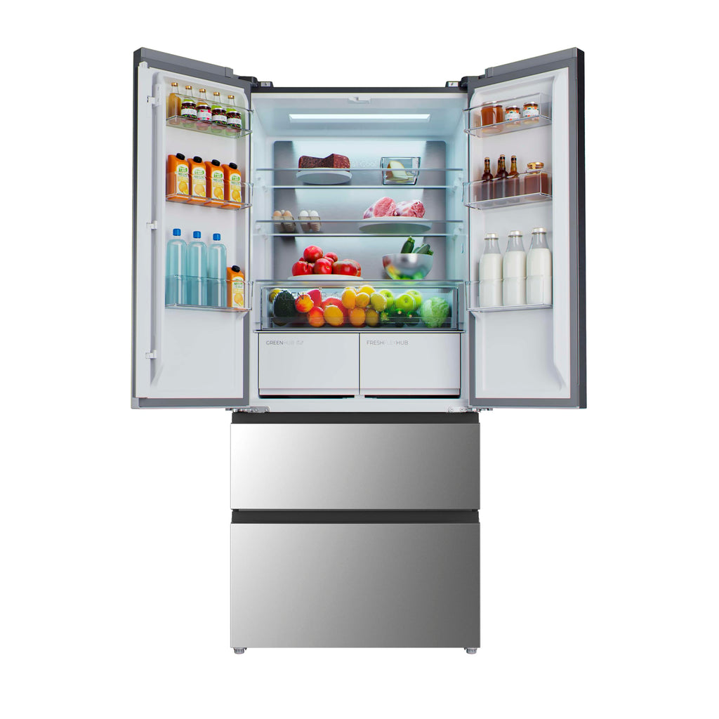 2026 Cecotec Réfrigérateur Porte Française de 4 Portes Semi-Intégrable 458L Total No Frost Bolero CoolMarket F2D 458 SBI Inox E, Hauteur 189 cm et 83 cm La