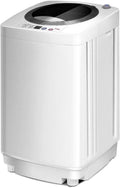 2026 COSTWAY 2 in 1 Lavatrice Portatile Automatico 3,5kg, con Lavaggio Automatico Centrifuga, Mini Lavatrice per Appartamento Campeggio, 43x43x75 cm, Bianco