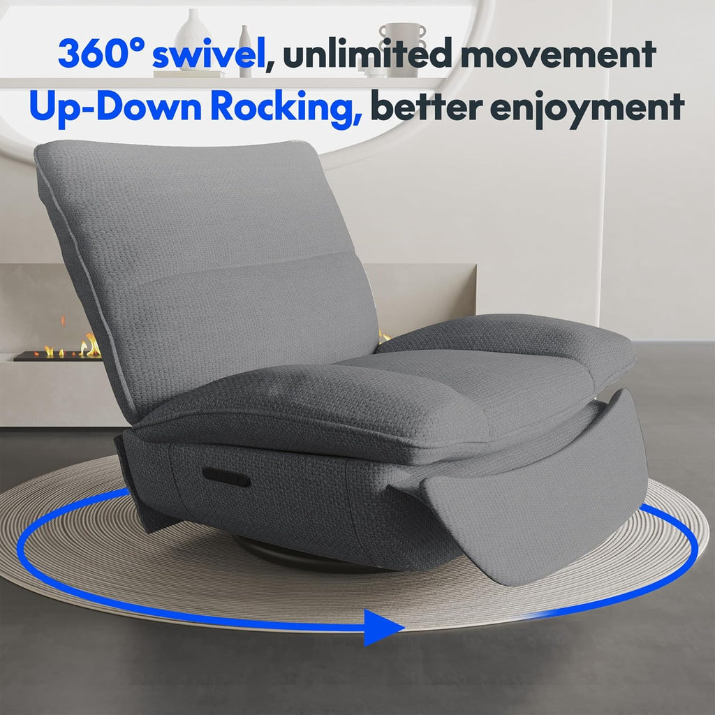 2026 Fauteuil inclinable FLEXISPOT XC6, canapé pivotant à bascule, fauteuil TV avec dossier réglable, fauteuil inclinable pour chambre, salon et home cinéma (beige)