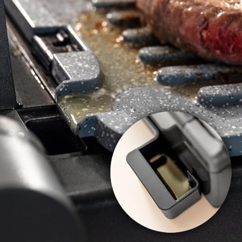 2026 Cecotec Grill électrique Rock’nGrill Smart. Système de réglage de la puissance, du temps et de la température de 2000 W, ouverture à 180 °, plaques amovibles allant au lave vaisselle : Cuisine et Maison