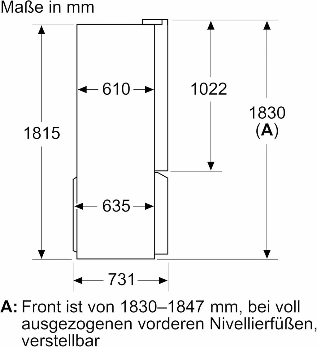 2026 SIEMENS KF96NVPEA iQ300 Multi-Door-Kühlschrank, 183 x 91 cm, 405 L Kühlen & 200 L Gefrieren, hyperFresh längere Frische, noFrost nie wieder abtauen, superCooling schnellere Kühlung
