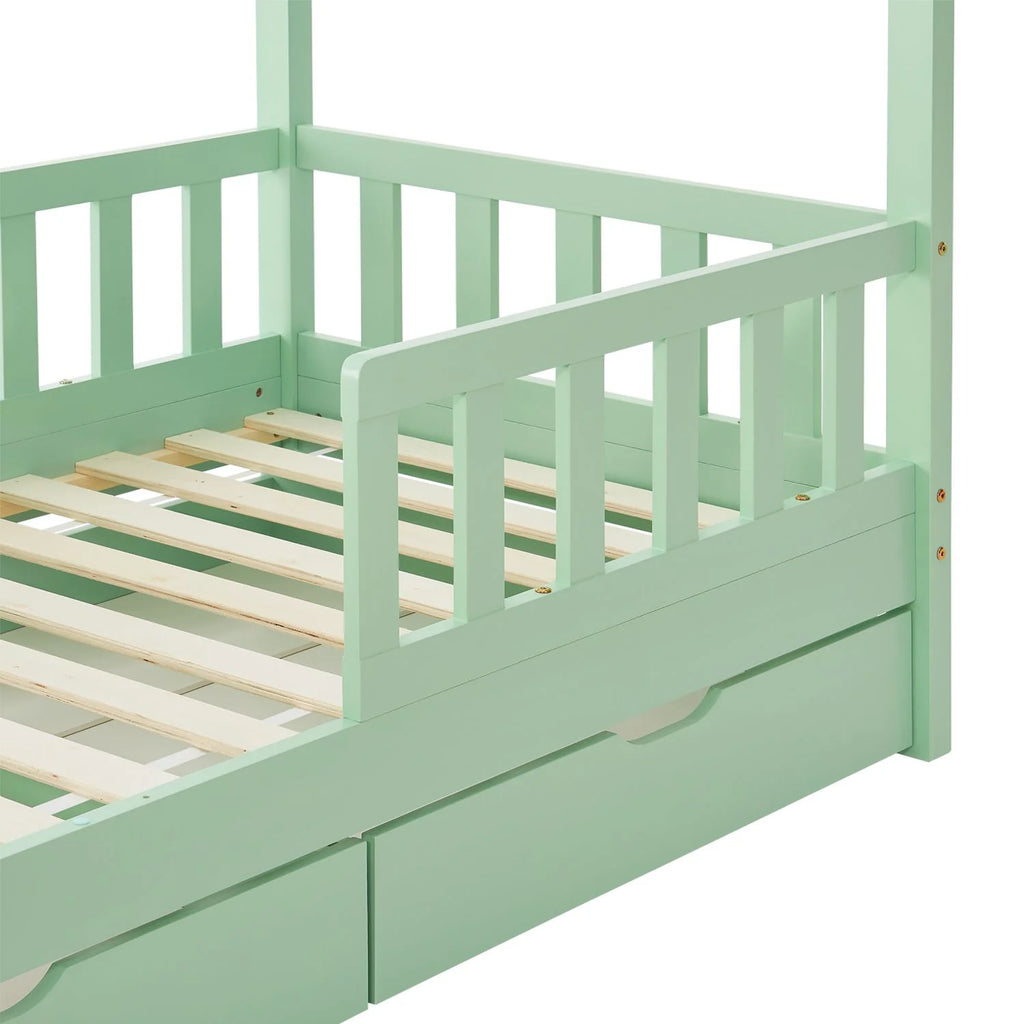 2026 Lit enfant Marli 2025, 80 x 160 cm, avec tiroirs de rangement