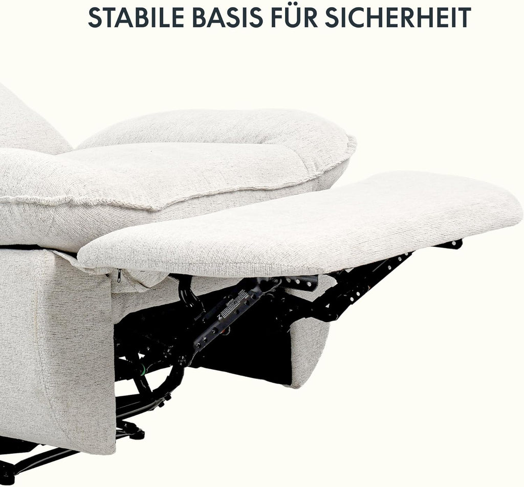 2026 Fauteuil inclinable FLEXISPOT XC6, canapé pivotant à bascule, fauteuil TV avec dossier réglable, fauteuil inclinable pour chambre, salon et home cinéma (beige)