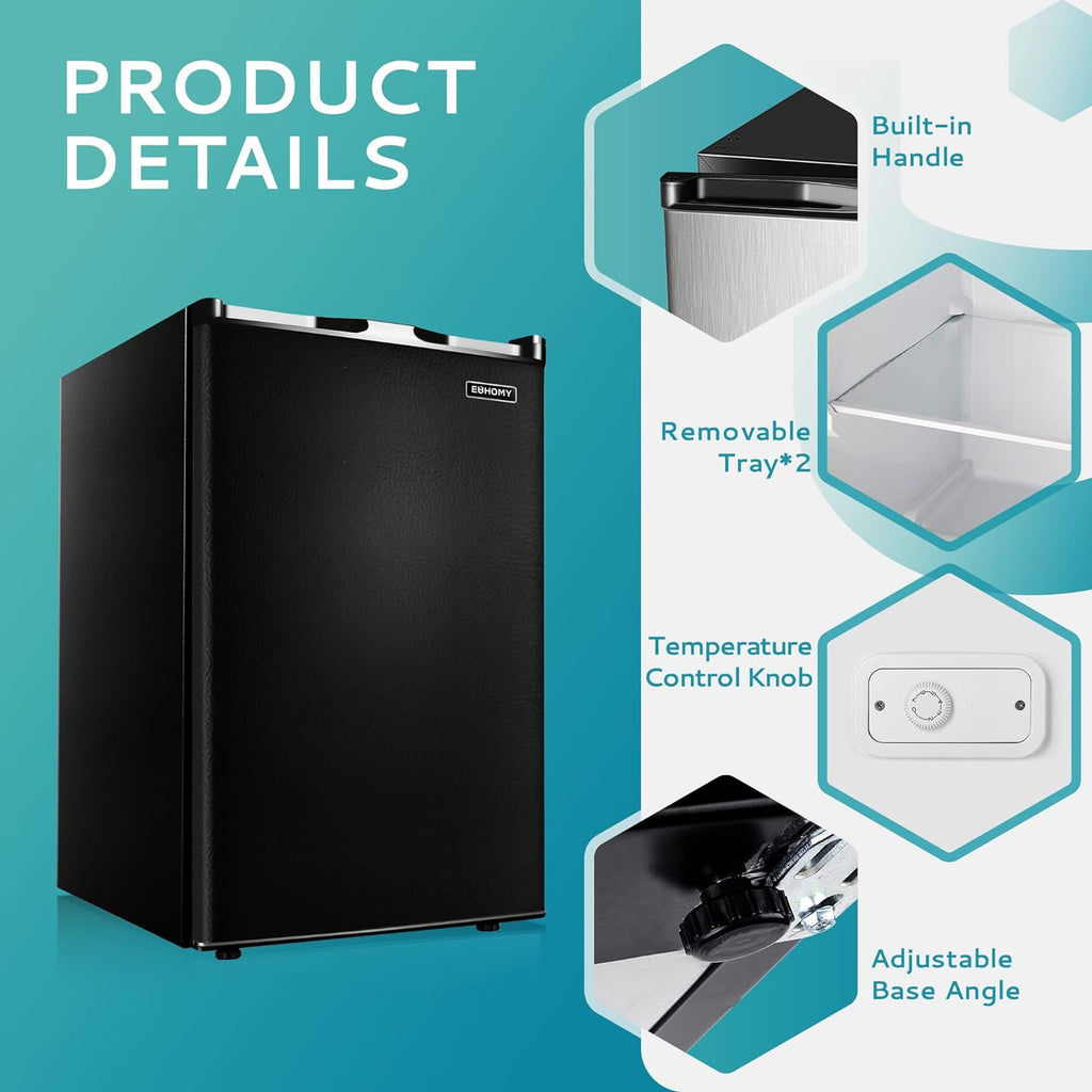 2026 Congélateur vertical 2025 de 85 litres (3 pi³). Porte réversible simple en acier inoxydable. Congélateur compact pour la maison, les résidences étudiantes, les appartements et les bureaux (argenté).