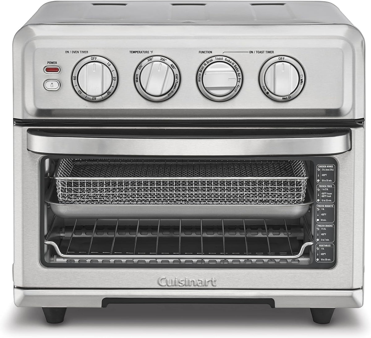 2026 CUISINART Air Fryer + Convection Toaster Oven, 8-1 Oven with Bake, Grill, Broil & Warm Options, Stainless Steel, TOA-70