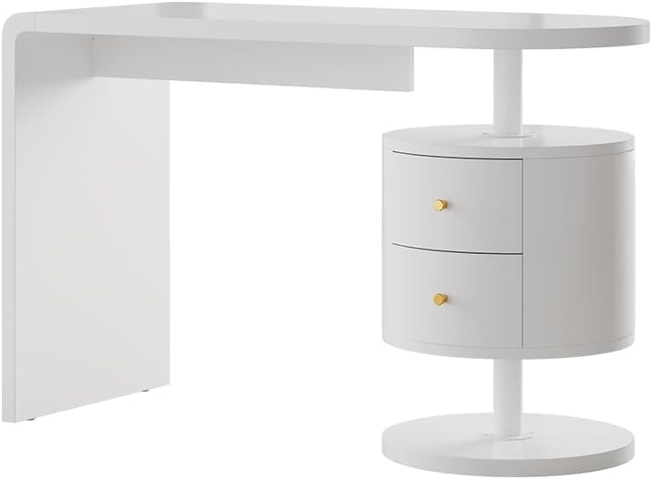 2026 Vicco Lara White Gloss Dressing Table 120cm with 2 Drawers