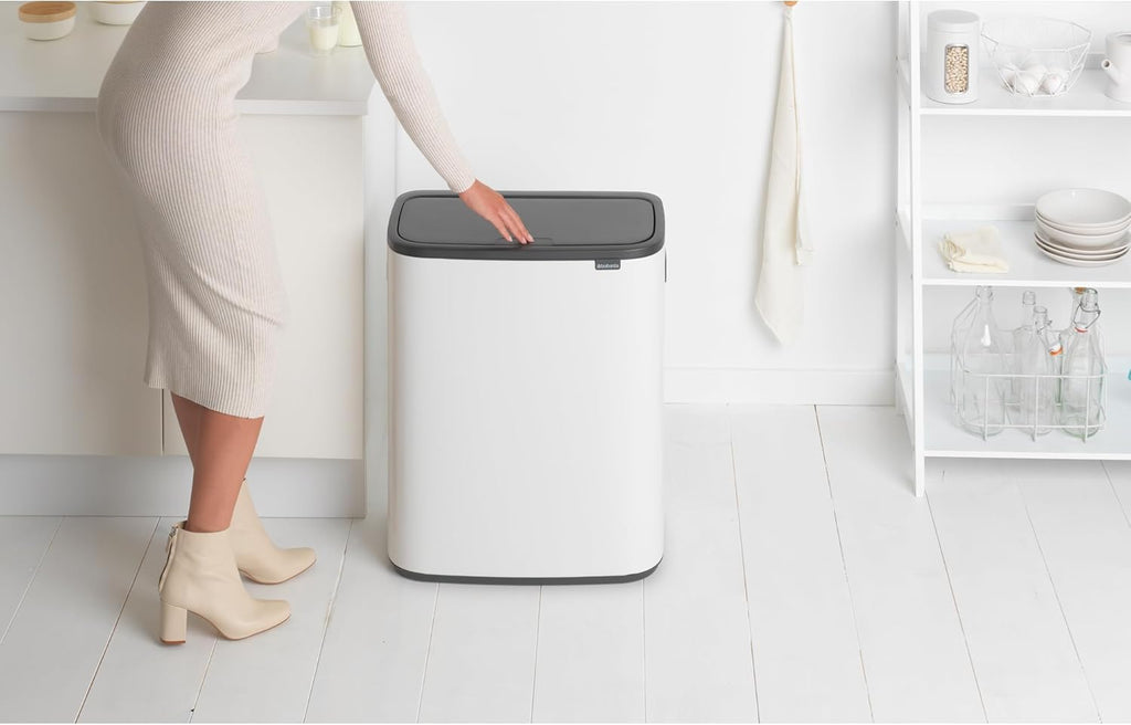 2026 Poubelle Brabantia, acier mat, anti-traces de doigts, 2 x 30 L