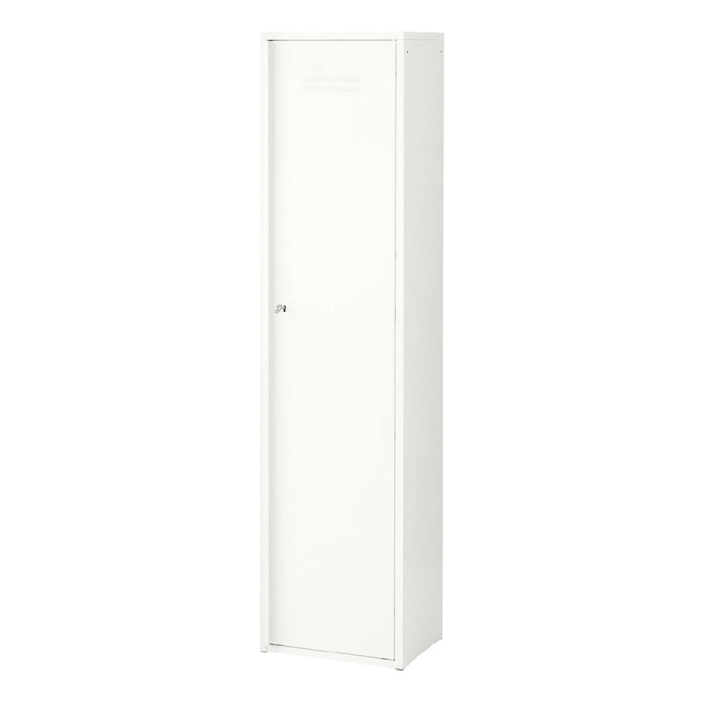 2026 Armoire métallique 1 porte avec serrure, blanc