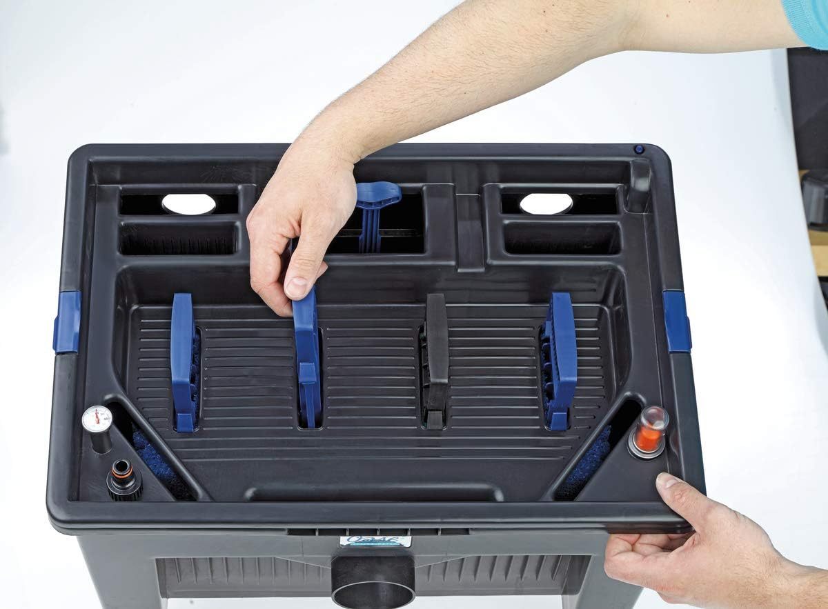2026 OASE 56789 Durchlauffilter BioSmart Set 36000 geeignet für Teiche bis 36 m³, Filtersystem, Filterkomplettset inkl Filtermaterial, Teichpumpe und UVC Klärer