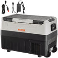 2026 VEVOR Glacière Électrique Portable de 55 L Réfrigérateur de Voiture Portable 12/24 V CC 100-240 V CA Frigo Voiture Double Zone 0,6 kW.h -20 °C à 10 °C Réglable Congélateur pour Camion Bateau Camping