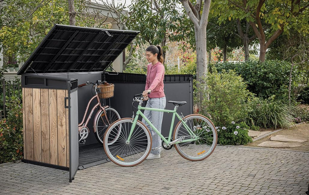 2026 Keter Coffre de rangement pour jardin Signature 2020L - Aspect bois