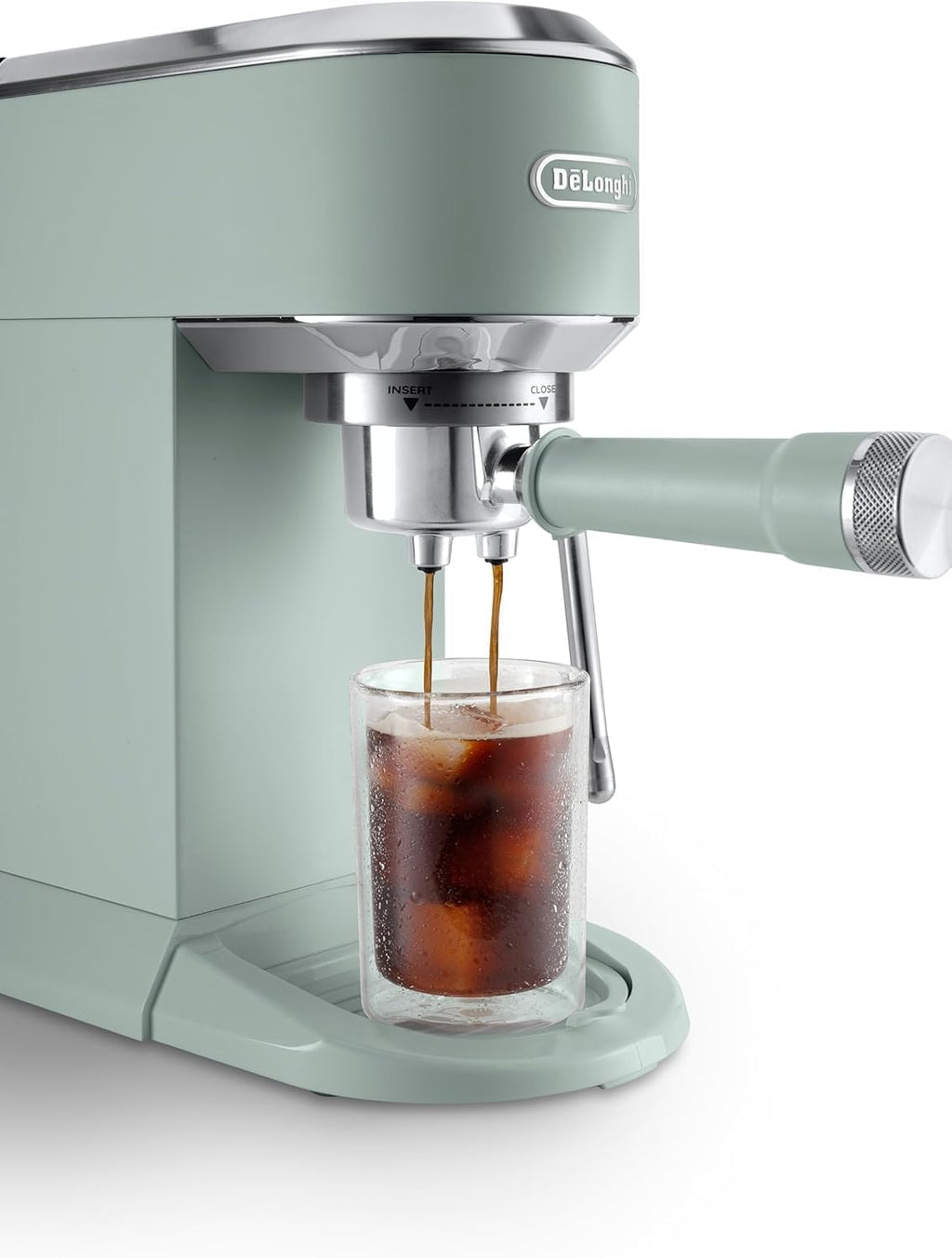 2026 De'Longhi Dedica – Cafetière à pompe en acier inoxydable pour café moulu ou individuel, expresso et cappuccino, réservoir de 1,3 litre, système anti-goutte, modèle EC685.M, couleur métal