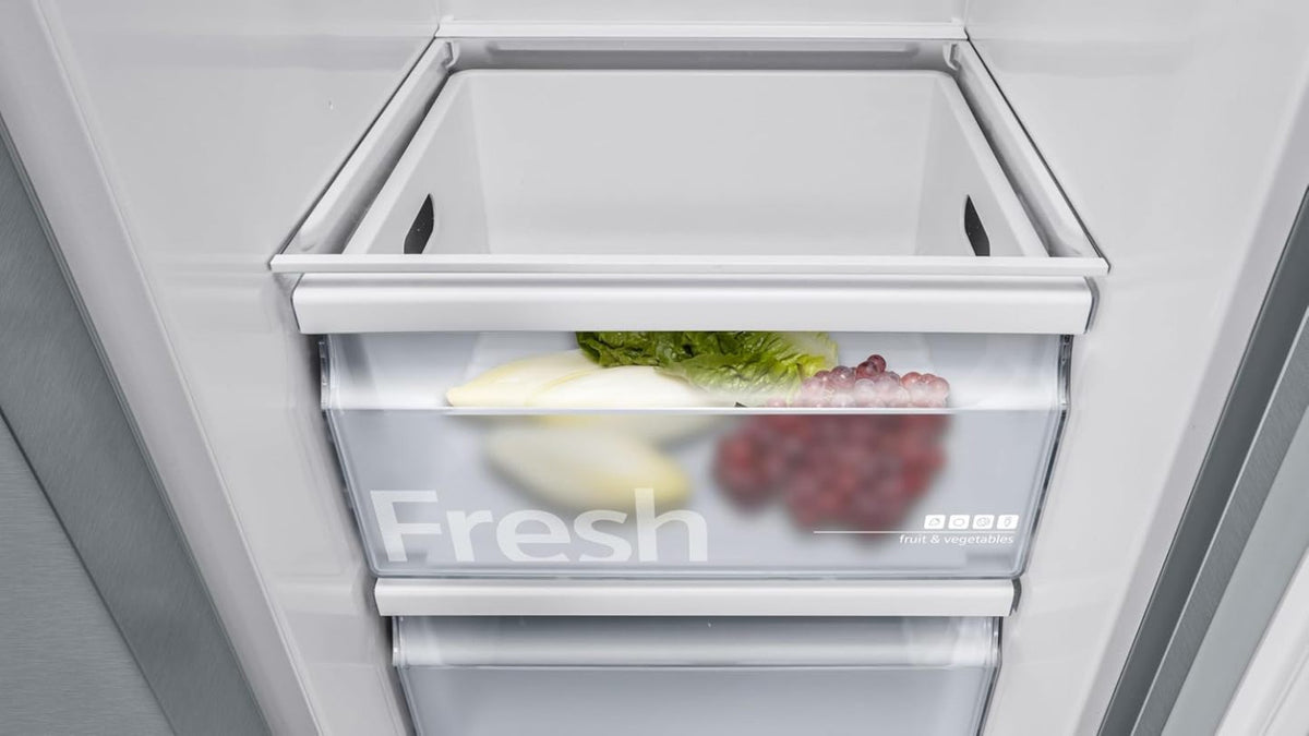 2026 SIEMENS KF96NVPEA iQ300 Multi-Door-Kühlschrank, 183 x 91 cm, 405 L Kühlen & 200 L Gefrieren, hyperFresh längere Frische, noFrost nie wieder abtauen, superCooling schnellere Kühlung