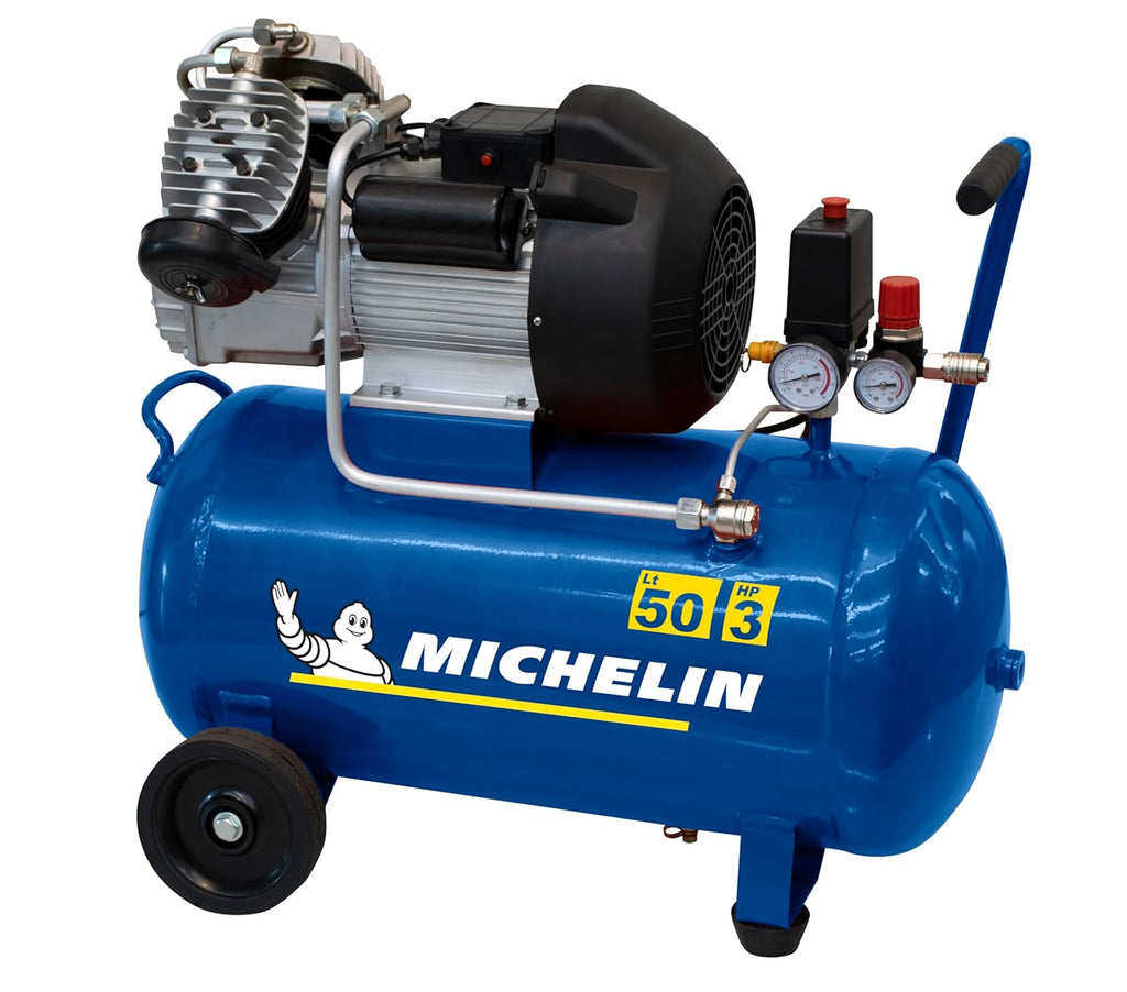 2026 MICHELIN Compresseur d'Air Portatif MB3650 - Cuve 50 Litres - Moteur 3 cv - Pression Maximale 10 bar - Débit d'Air 360 l/min - 21.6 m³/h