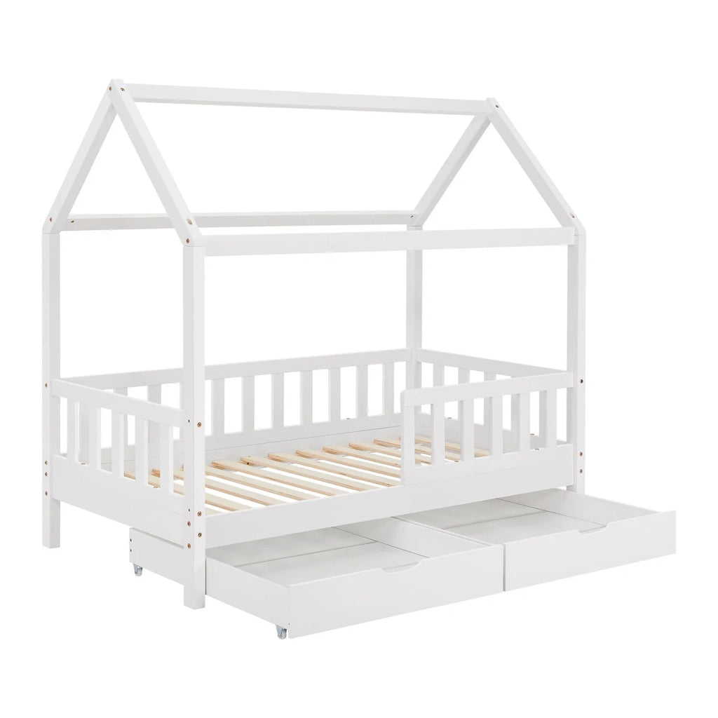 2026 Lit enfant Marli 2025, 80 x 160 cm, avec tiroirs de rangement